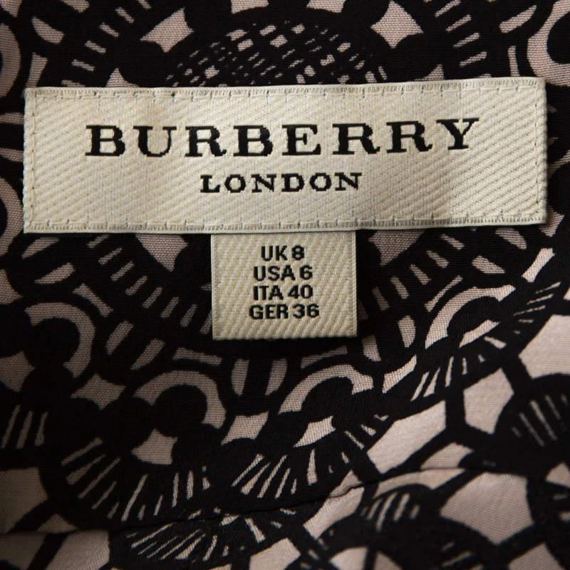 商品[二手商品] Burberry|Burberry Bicolor Kensington Lace Print Silk Long Sleeve Shirt S,价格¥1548,第5张图片详细描述