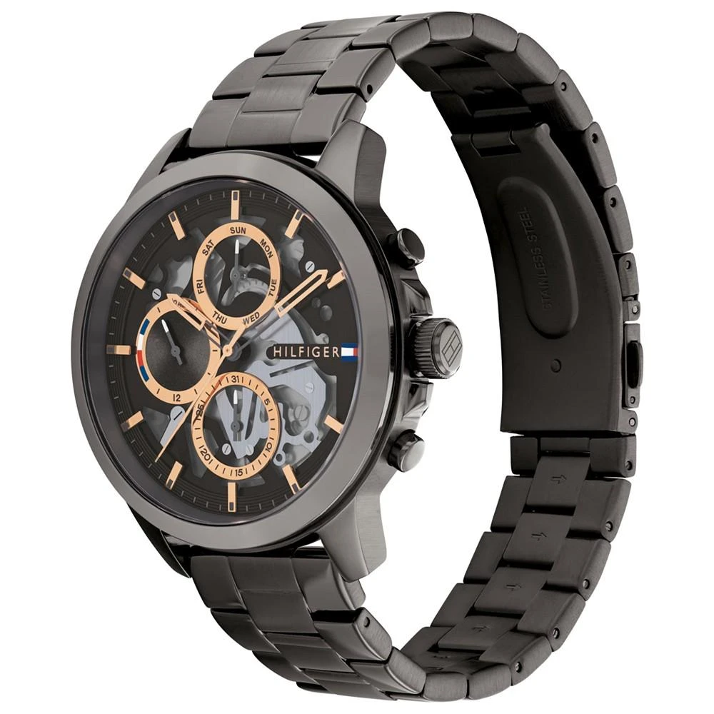 商品Tommy Hilfiger|Men's Gunmetal-Tone Bracelet Watch 44mm,价格¥1373,第2张图片详细描述