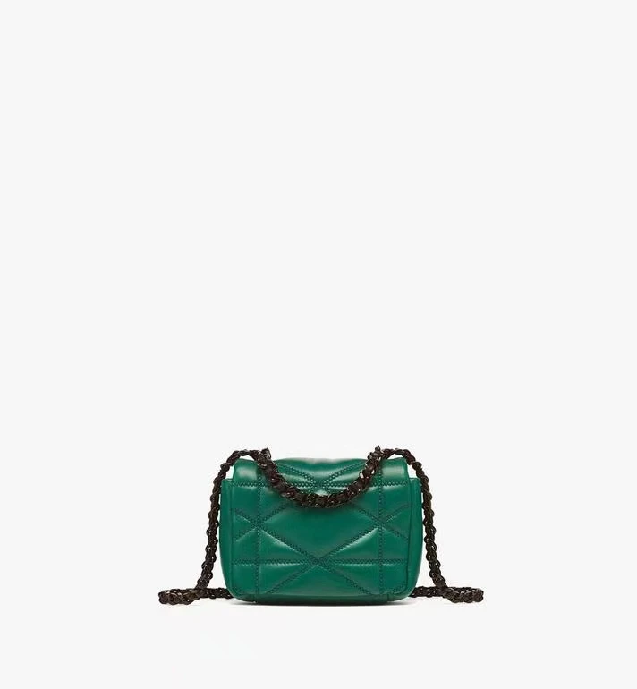 MCM Mini Travia缝皮革链条钱包綠色女款MYLCALM01J2001-GALAPAGOS GREEN 商品