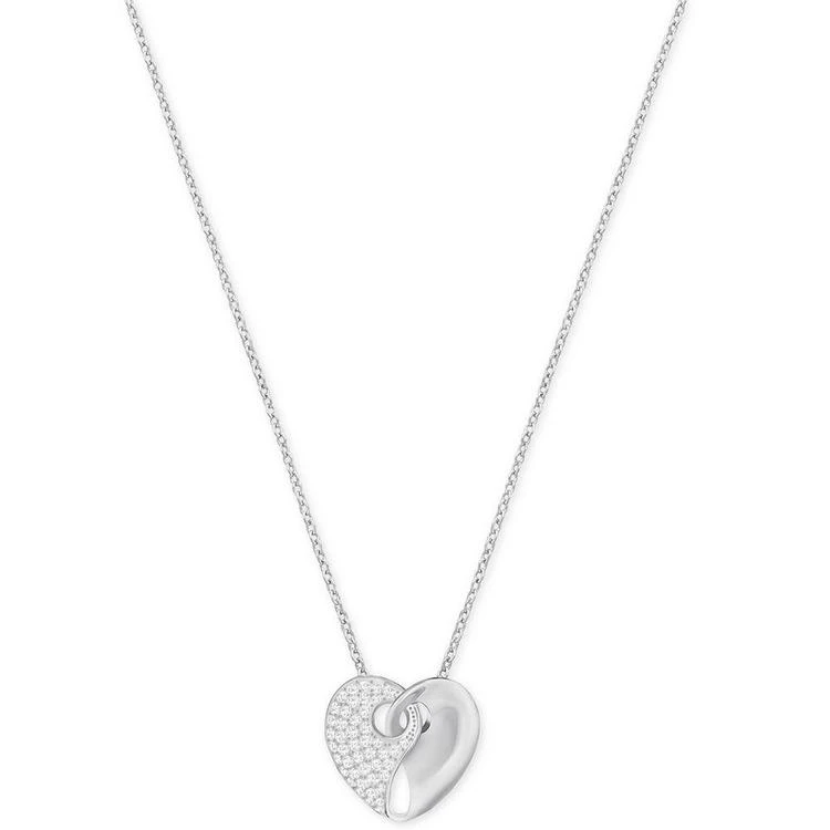 商品Swarovski|Two-Tone Pavé Heart Pendant Necklace,价格¥741,第1张图片