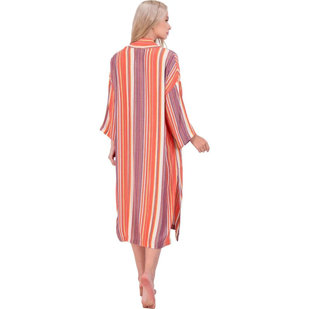 商品PJ Salvage|P.J. Salvage Metal Slow Jams Women's Striped Open Front Gauze Duster Cardigan,价格¥122,第2张图片详细描述