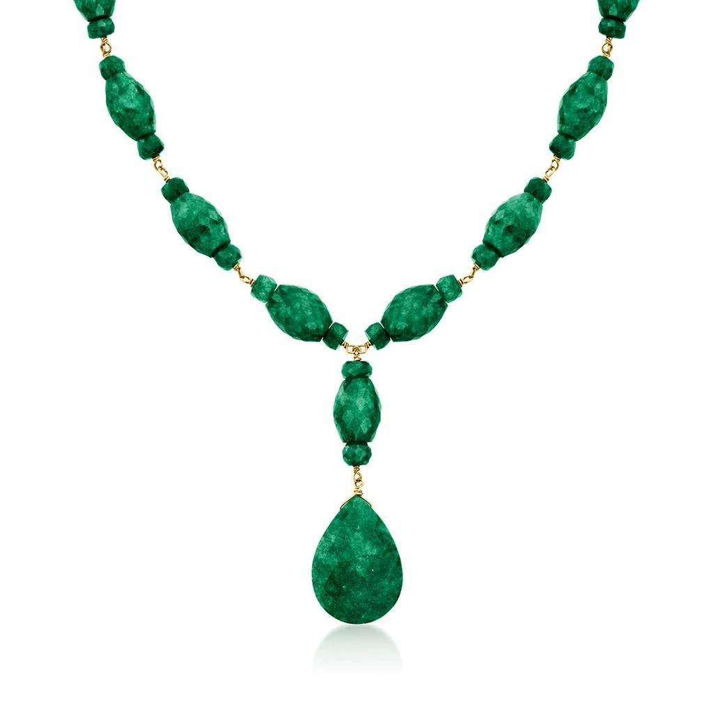 商品Ross-Simons|Emerald Y-Necklace in 18kt Gold Over Sterling,价格¥2076,第1张图片