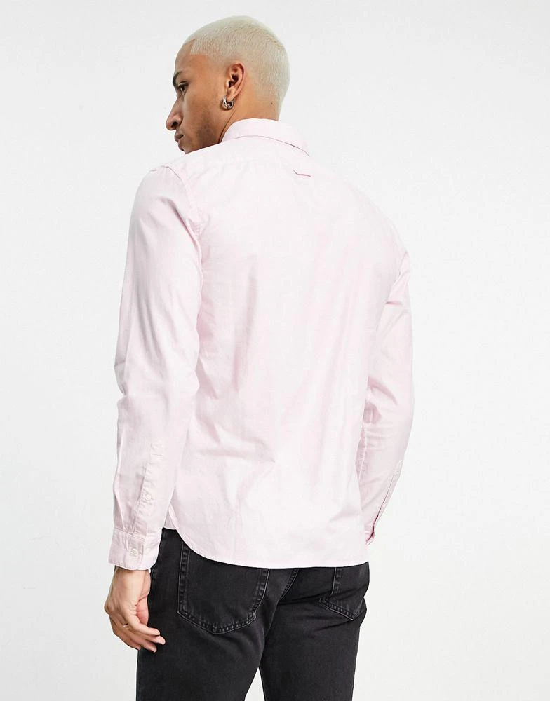 商品Timberland|Timberland long sleeve oxford slim fit shirt in pink,价格¥370,第2张图片详细描述
