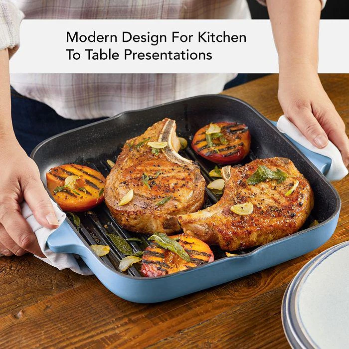 商品KitchenAid|Anolon 11" Square Cast Iron Grill Pan,价格¥893,第3张图片详细描述