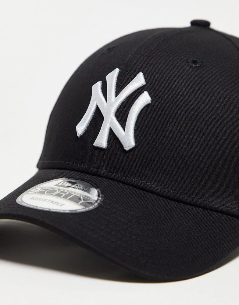 商品New Era|New Era MLB 9forty NY Yankees adjustable unisex cap in black,价格¥219,第3张图片详细描述