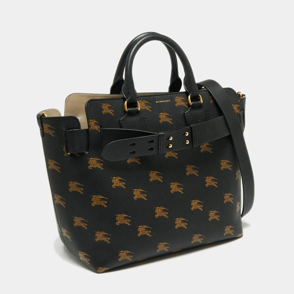 商品[二手商品] Burberry|Burberry Navy Blue/Gold Leather Equestrian Knight Belt Tote,价格¥4955,第3张图片详细描述