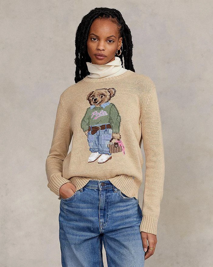 商品Ralph Lauren|Polo Bear Intarsia Knit Cotton Sweater,价格¥2954,第5张图片详细描述