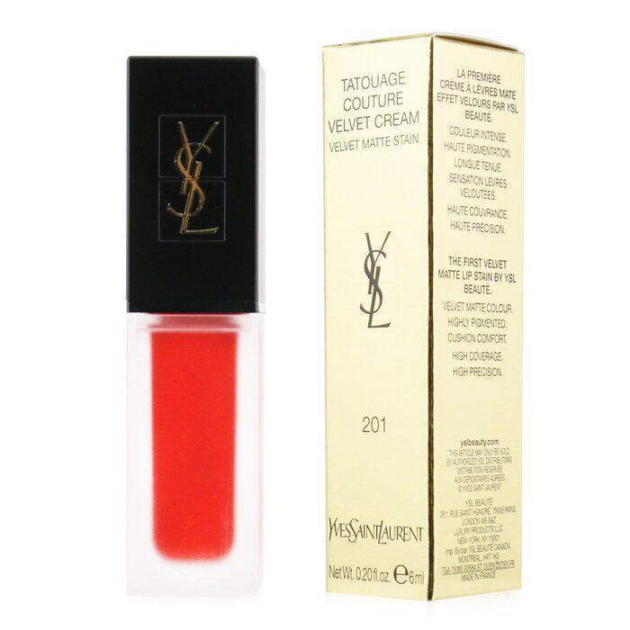 商品Yves Saint Laurent|Yves Saint Laurent 全新圣罗兰天鹅绒唇釉 - # 201 红绒摇滚 -201 红绒摇滚(6ml/0.2oz),价格¥337,第1张图片