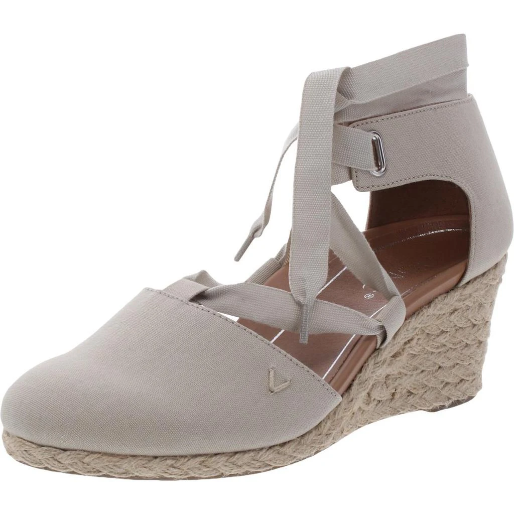 商品VIONIC|Vionic Womens Kaitlyn Canvas Platform Wedge Heels,价格¥387,第1张图片详细描述