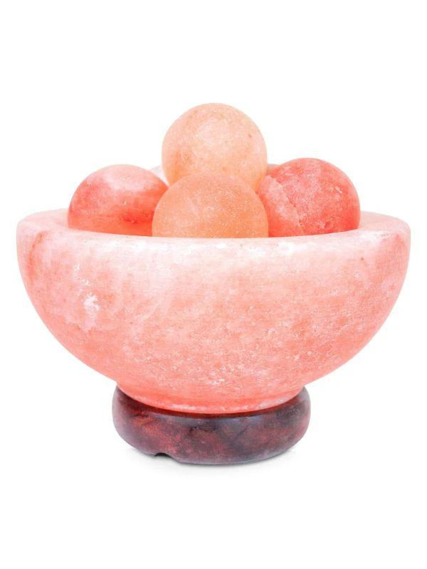 商品HIMALAYAN SECRETS|Himalayan Salt Bowl With Massage Balls,价格¥479,第1张图片