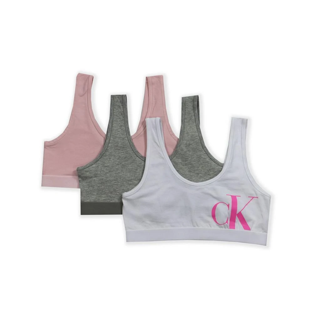 商品Calvin Klein|Big Girls Crop Bralette, 3 Pack,价格¥59,第1张图片