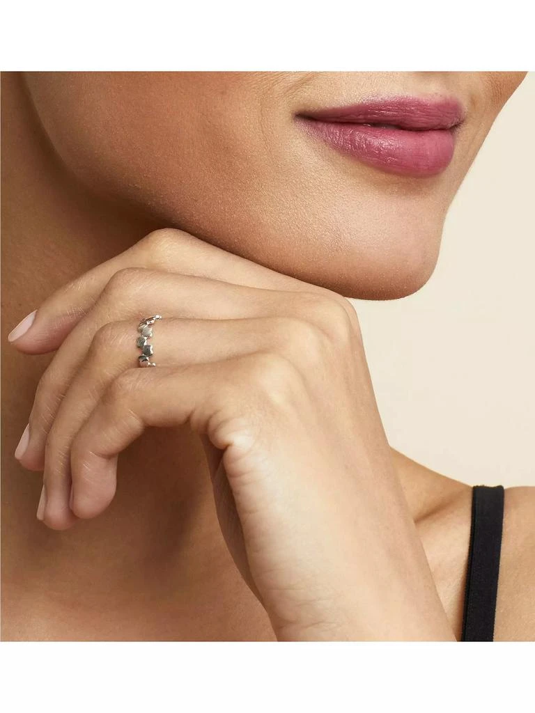 商品Oradina|14K White Solid Gold Love Story Ring,价格¥1653,第2张图片详细描述