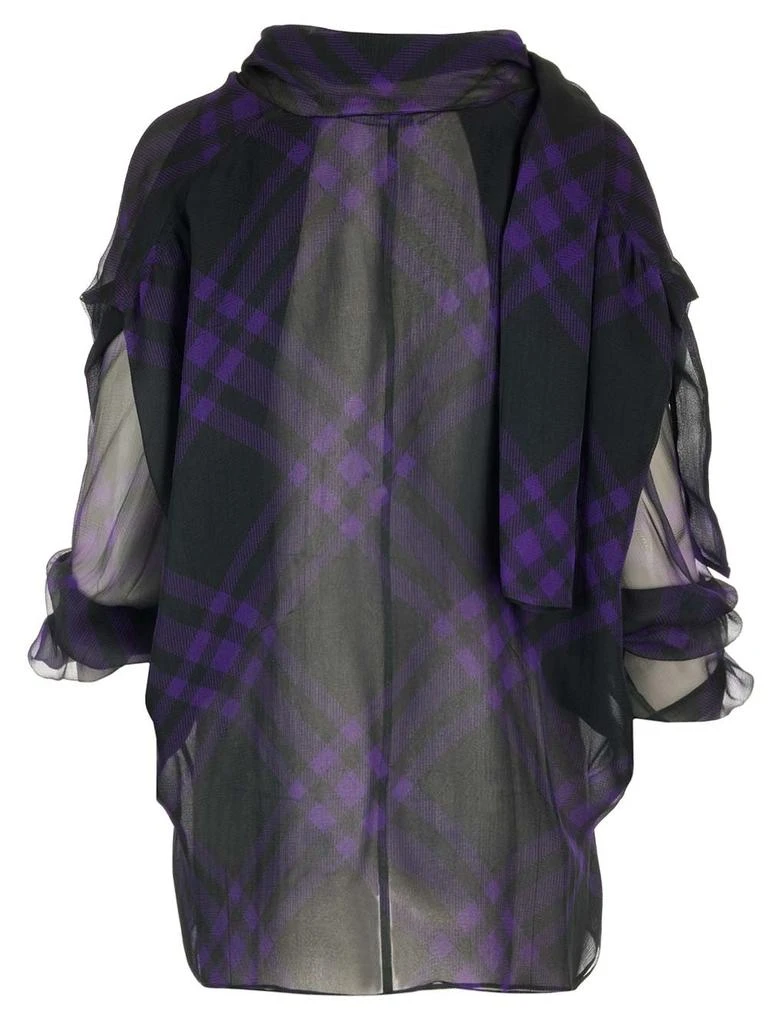 商品Burberry|Burberry Check-Pattern Scarf Detailed Blouse,价格¥8736,第2张图片详细描述