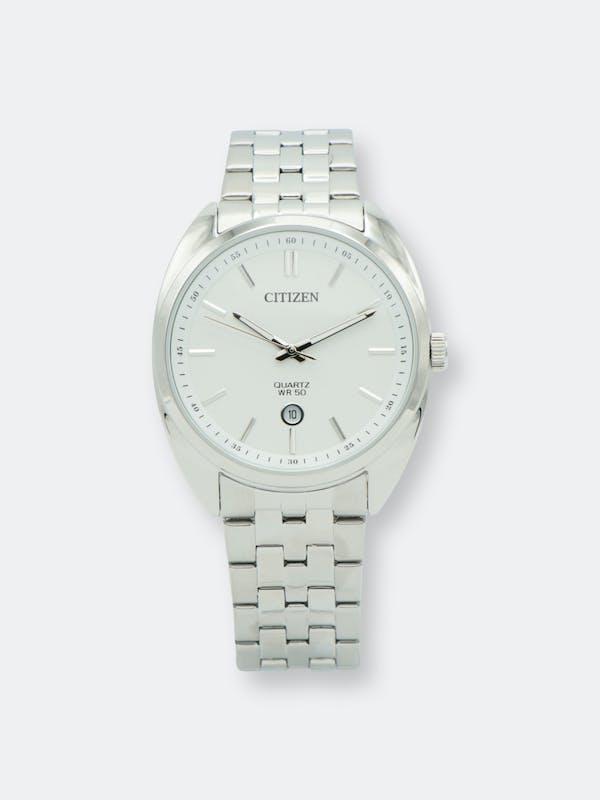 商品Citizen|Citizen Men's Quartz Dress Watch Silver (Grey) ONE SIZE,价格¥1073,第1张图片