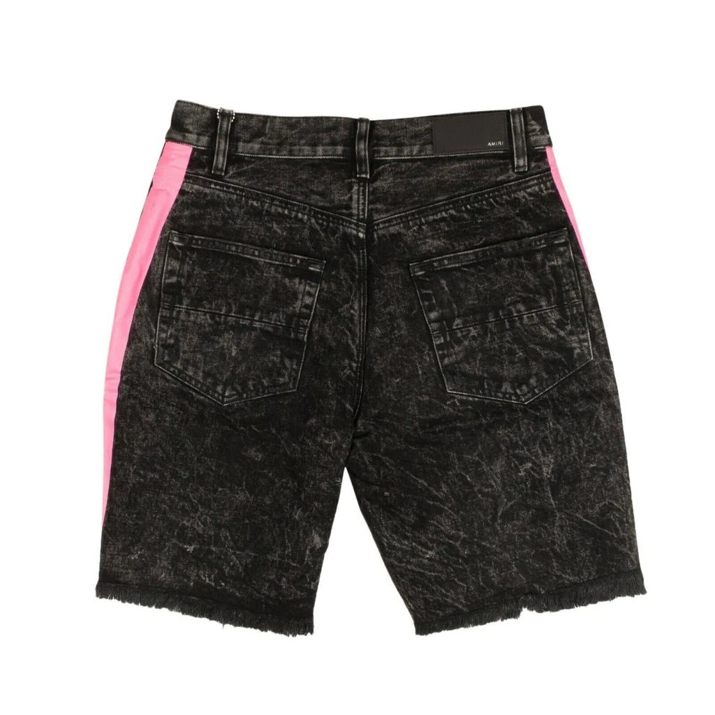 商品AMIRI|Black Denim Neon Pink Thrasher Shorts,价格¥1050,第2张图片详细描述