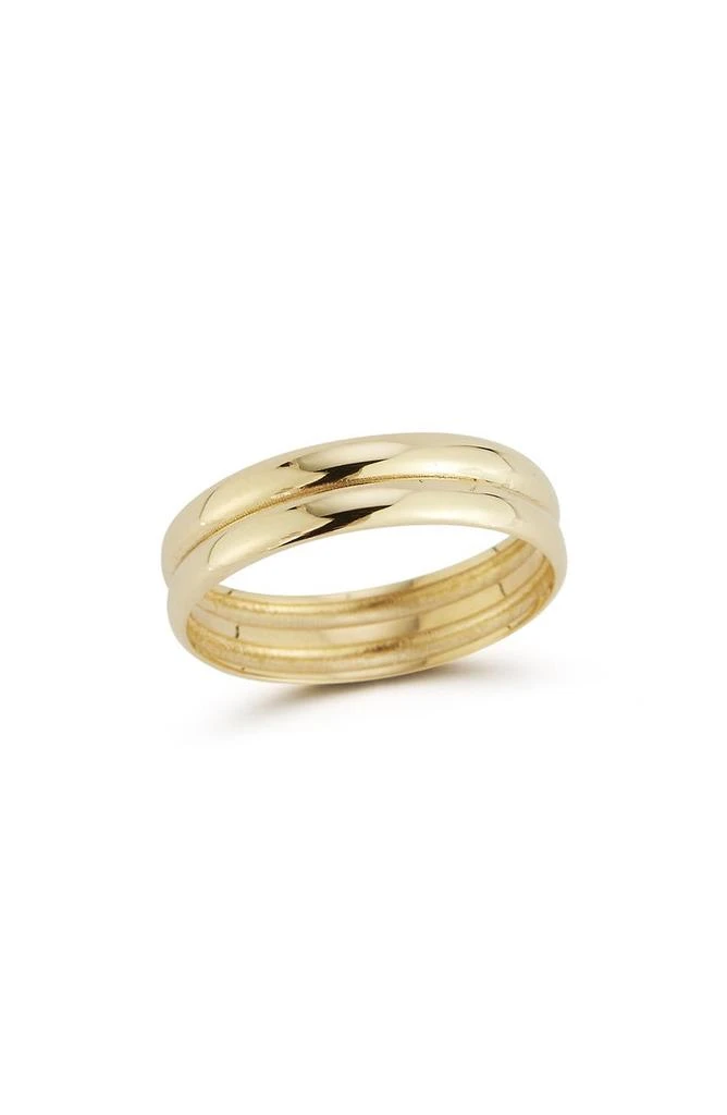 商品Ember Fine Jewelry|14K Gold Double Band Ring - Size 7,价格¥2036,第1张图片