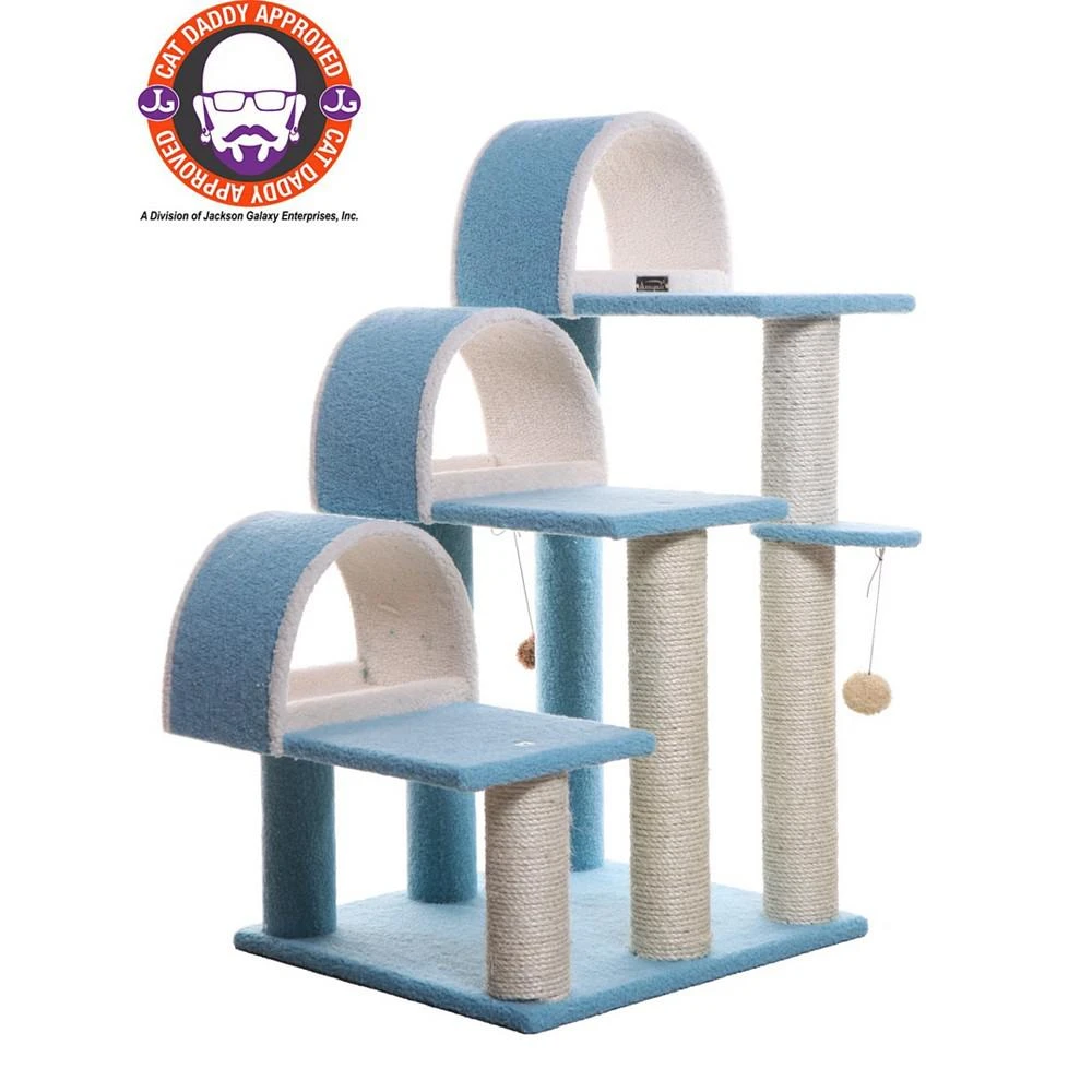 商品Macy's|38" High Real Wood Cat Step Stairs Ramp, Cat Scratcher,价格¥1548,第3张图片详细描述