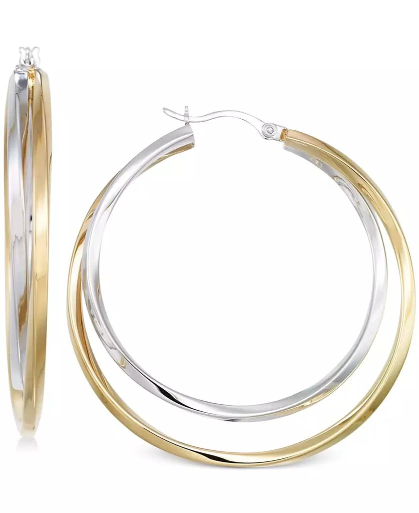 商品Macy's|Interlocking Hoop Earrings in 14k Gold-Plated Silver and Sterling Silver,价格¥1861,第1张图片