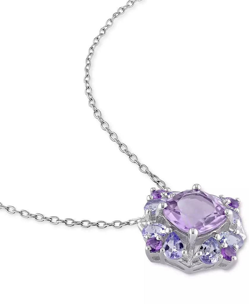 商品Macy's|Amethyst (1-7/8 ct. t.w.) & Tanzanite (1 ct. t.w.) 18" Pendant Necklace in Sterling Silver,价格¥1047,第3张图片详细描述