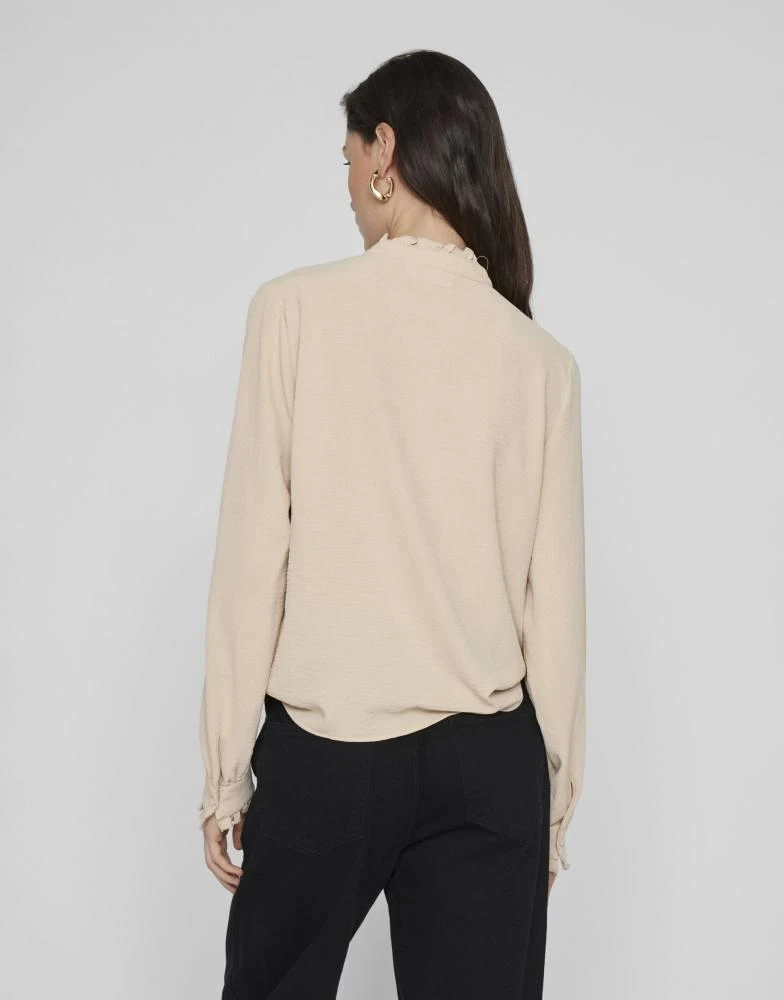 商品Vila|Vila Long sleeved top in beige,价格¥339,第2张图片详细描述