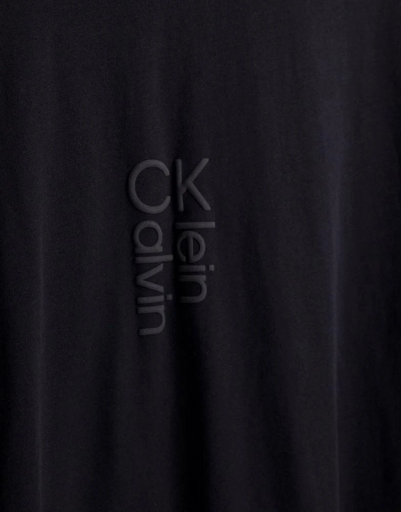 商品Calvin Klein|Calvin Klein Big & Tall hybrid logo t-shirt in black,价格¥441,第4张图片详细描述