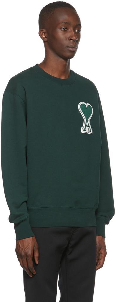 商品AMI|SSENSE Exclusive Green Ami de Cœur Sweatshirt,价格¥2437,第4张图片详细描述