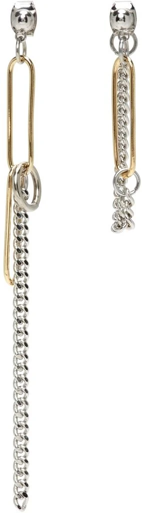 商品Justine Clenquet|Silver & Gold Sid Earrings,价格¥415,第1张图片