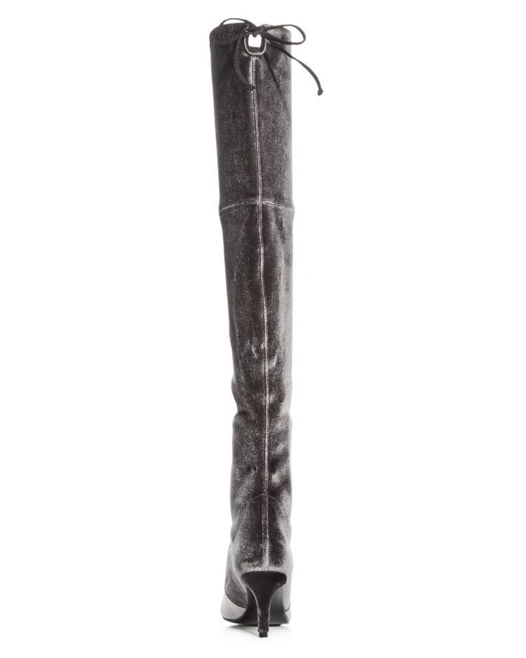 商品Stuart Weitzman|Tiemodel 丝绒过膝靴,价格¥2954,第3张图片详细描述