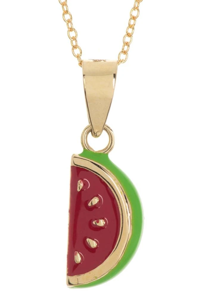 商品Bony Levy|14K Yellow Gold Enamel Watermelon Pendant Necklace,价格¥802,第1张图片