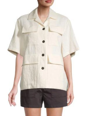 商品Jil Sander|Silk, Ramie & Hemp Jacket,价格¥2662,第1张图片