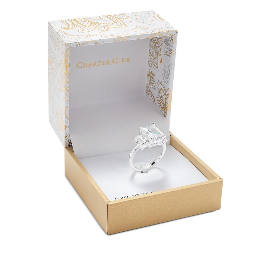 商品Charter Club|Fine Silver Plate Triple-Crystal Ring, Created for Macy's,价格¥187,第5张图片详细描述