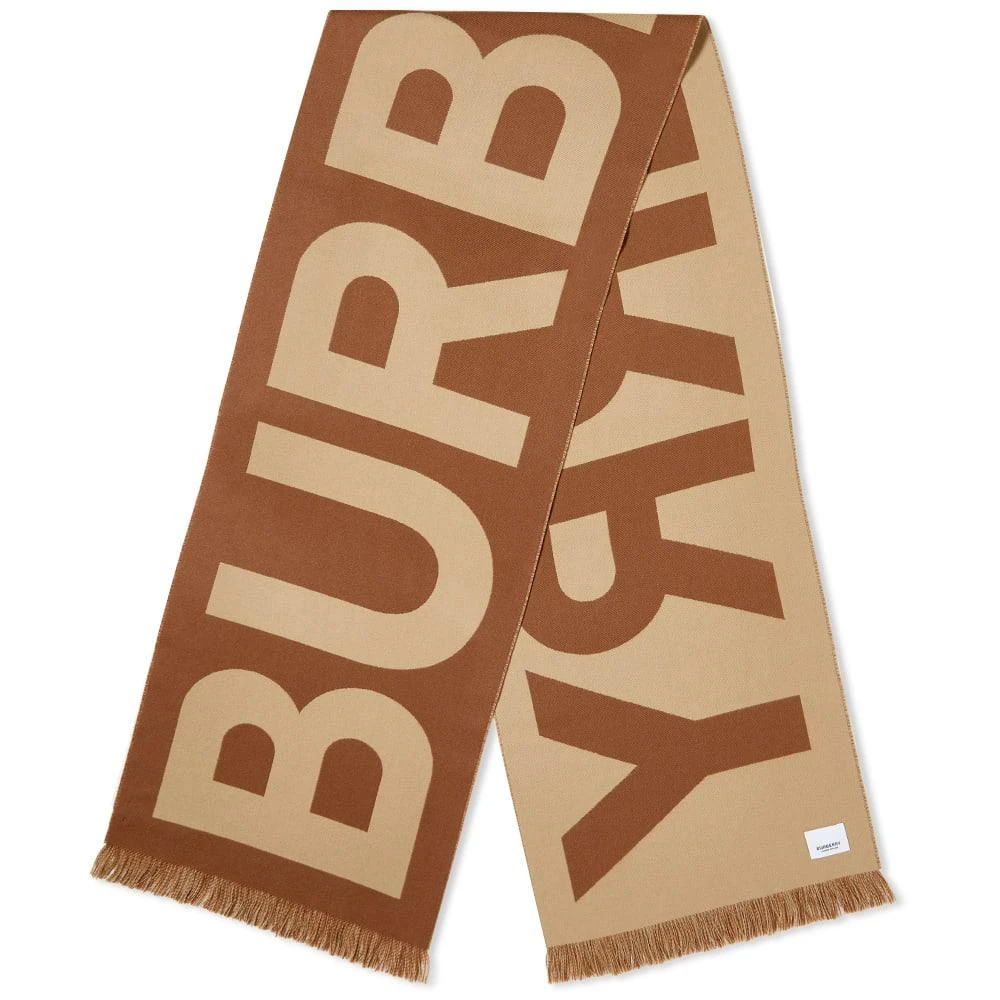 商品Burberry|Burberry Text Logo Football Scarf,价格¥2658,第2张图片详细描述