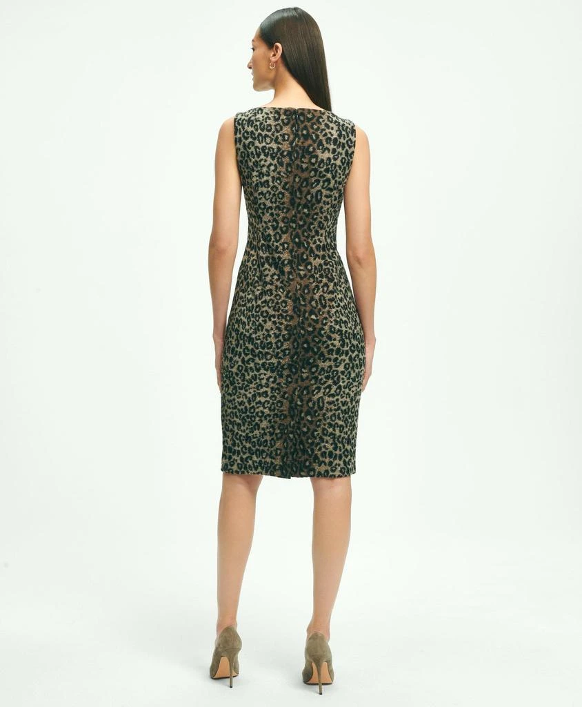 商品Brooks Brothers|Wool Blend Leopard Print Sheath Dress,价格¥993,第4张图片详细描述