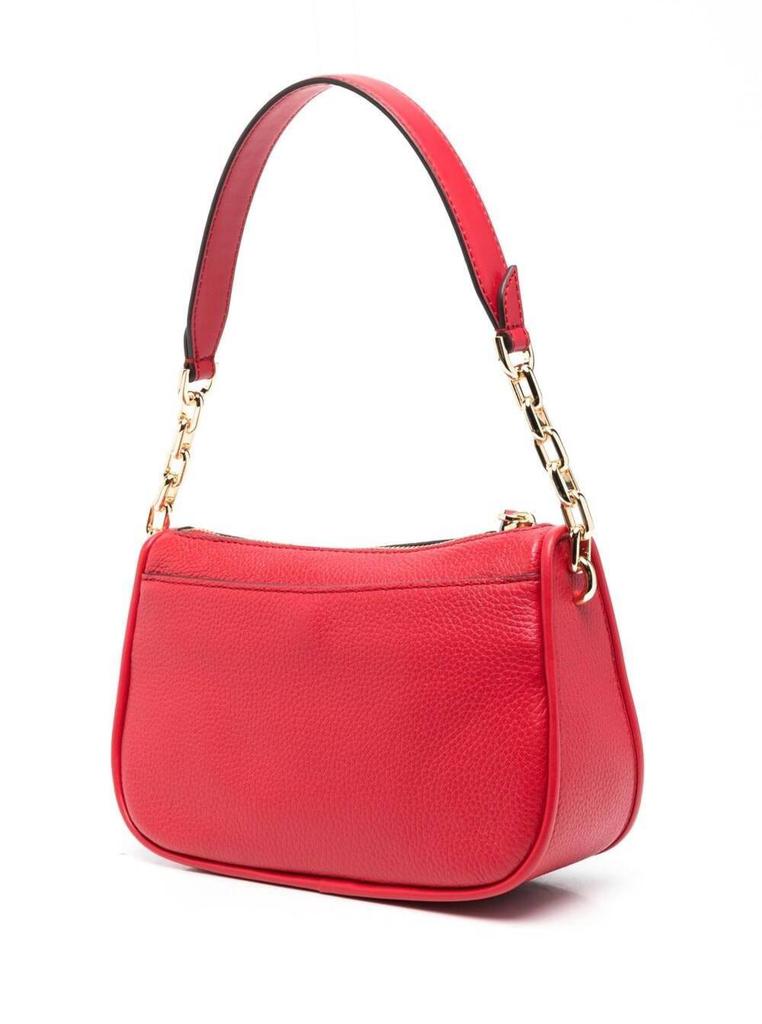 Jet Set Fuxia Shoulder Bag in Saffiano Calfskin with Gold-Colored Details and Charm with M MICHAEL KORS Logo商品第2张图片规格展示