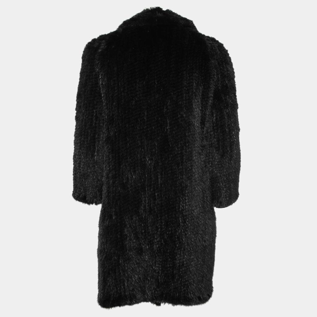 Burberry Black Mink Fur Mid-Length Coat S商品第2张图片规格展示