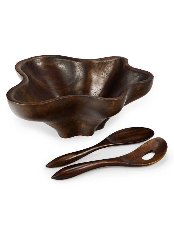 商品Nambé|3-Piece Coral Salad Bowl & Server Set,价格¥714,第1张图片