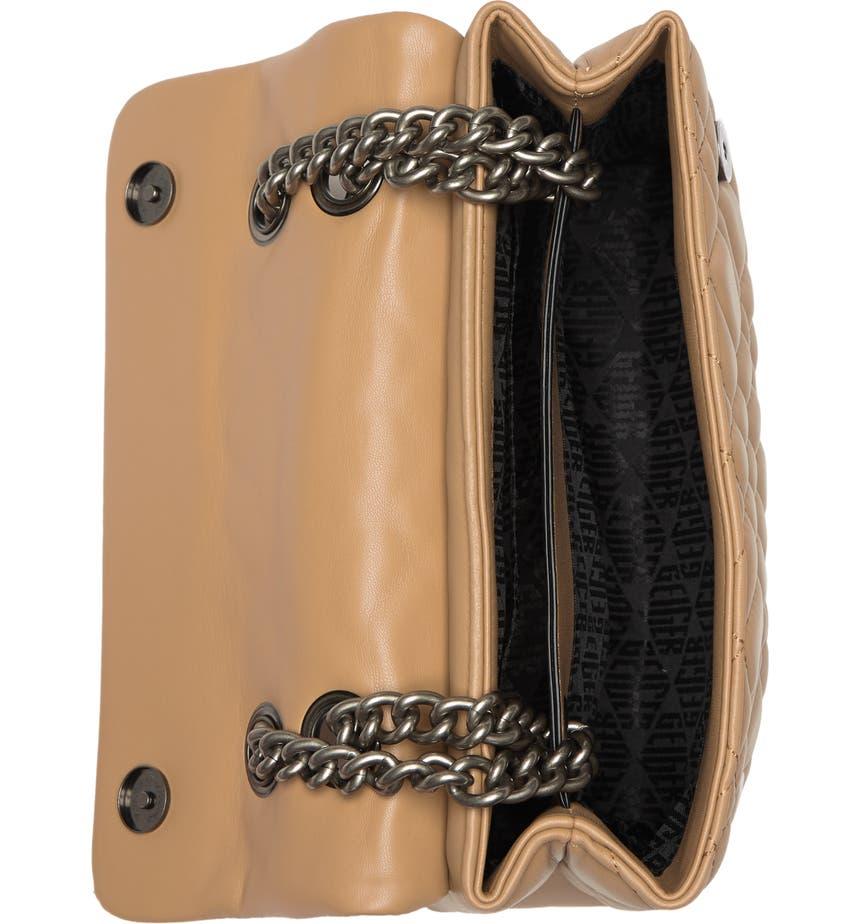 Brixton Diamond Quilted Leather Pad Lock Shoulder Bag商品第5张图片规格展示