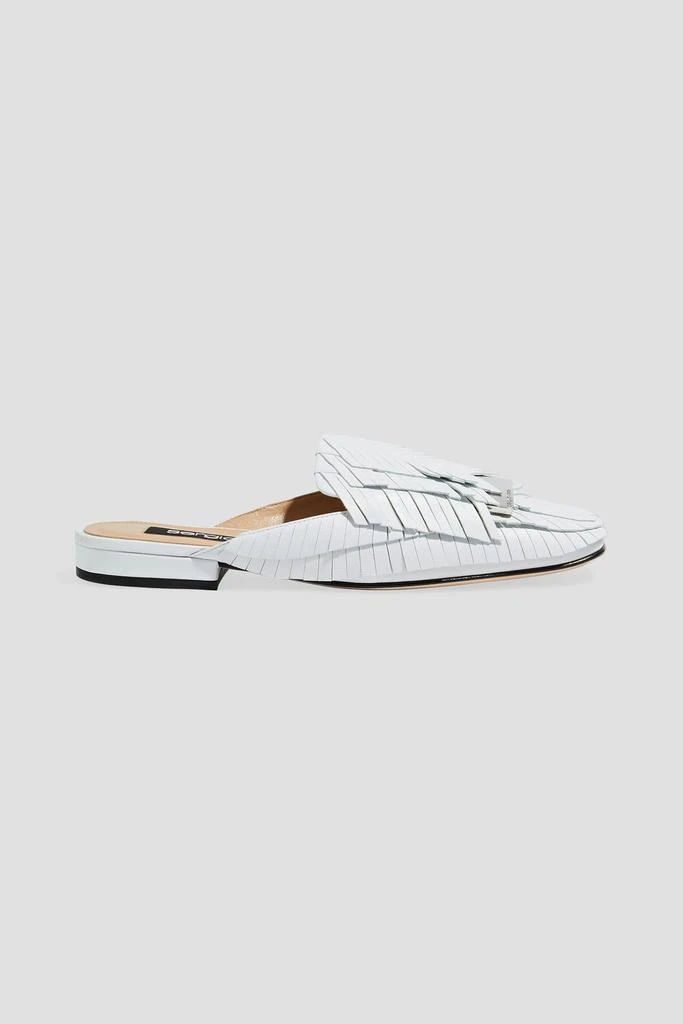 商品Sergio Rossi|sr1 fringed leather slippers,价格¥1326,第1张图片