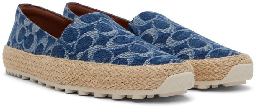 商品Coach|Navy Signature Denim Espadrilles,价格¥1094,第6张图片详细描述