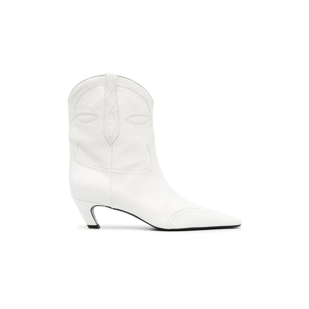 商品Khaite|KHAITE Dallas texan leather ankle boots,价格¥5368,第3张图片详细描述
