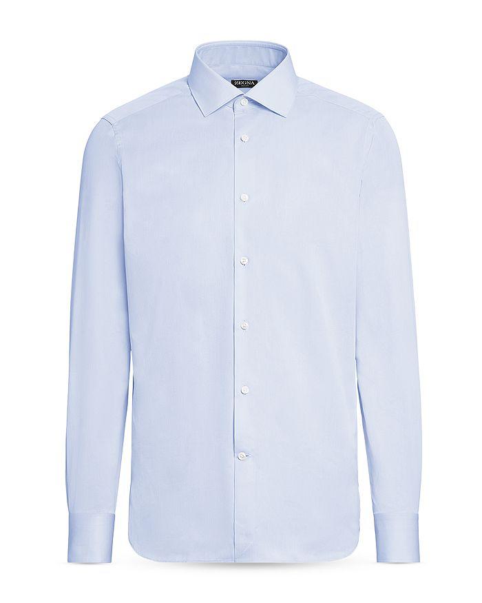 Micro Striped Trecapi Tailored Fit Long Sleeve Shirt Brand Name商品第4张图片规格展示