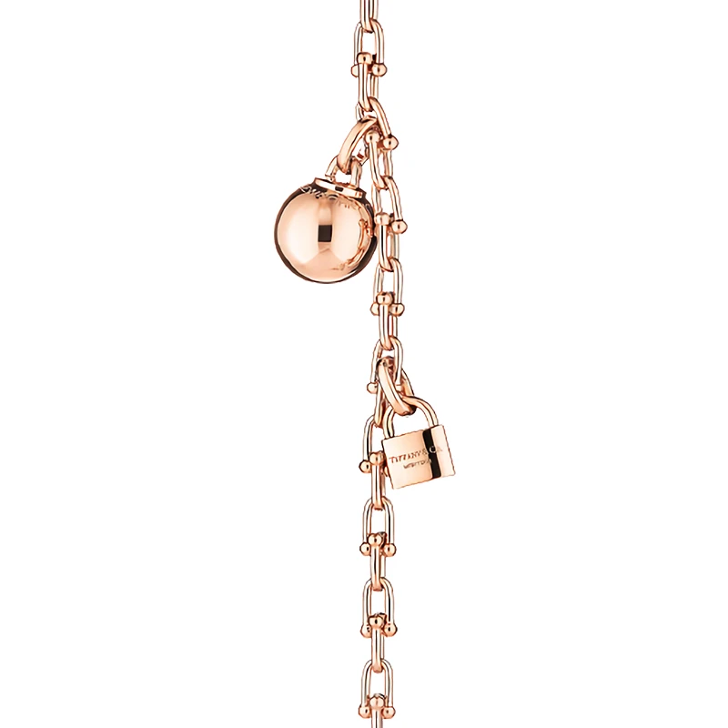   Tiffany & Co./蒂芙尼  Tiffany HardWear 系列18K金 玫瑰金 缠绕式手链 GRP10706 商品