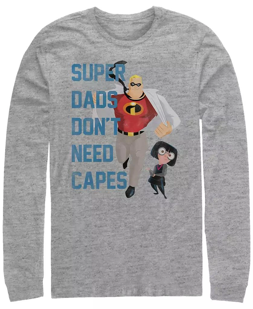 商品Disney|Disney Pixar Men's Incredibles Super Dads No Capes, Long Sleeve T-Shirt,价格¥232,第1张图片