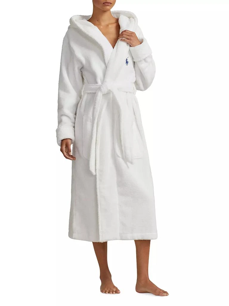 商品Ralph Lauren|Hooded Cotton Terry Logo Robe,价格¥1464,第2张图片详细描述