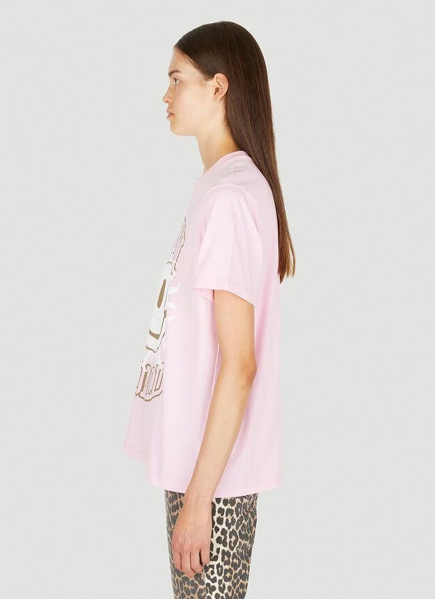 商品Ganni|Logo Print T-Shirt in Pink,价格¥436,第3张图片详细描述