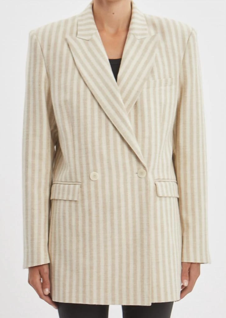 商品IRO|Olian Stripe Blazer In Beige,价格¥1899,第1张图片