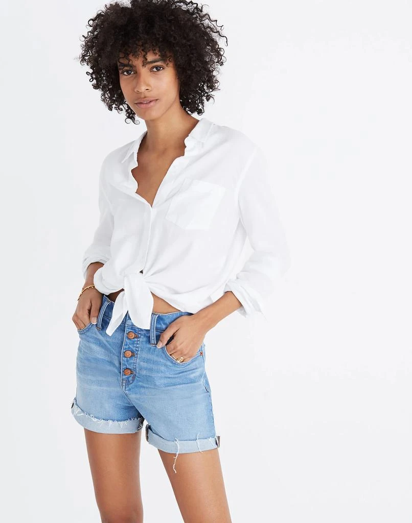 商品Madewell|High-Rise Denim Shorts: Button-Front Edition,价格¥312,第1张图片