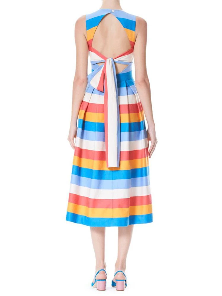 商品Carolina Herrera|Silk Stripe Open Back Midi Dress,价格¥5850,第2张图片详细描述