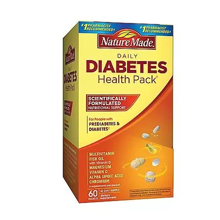 商品Nature Made|Nature Made Daily Diabetes Health Pack Dietary Supplement Tablets (60 ct.),价格¥182,第1张图片