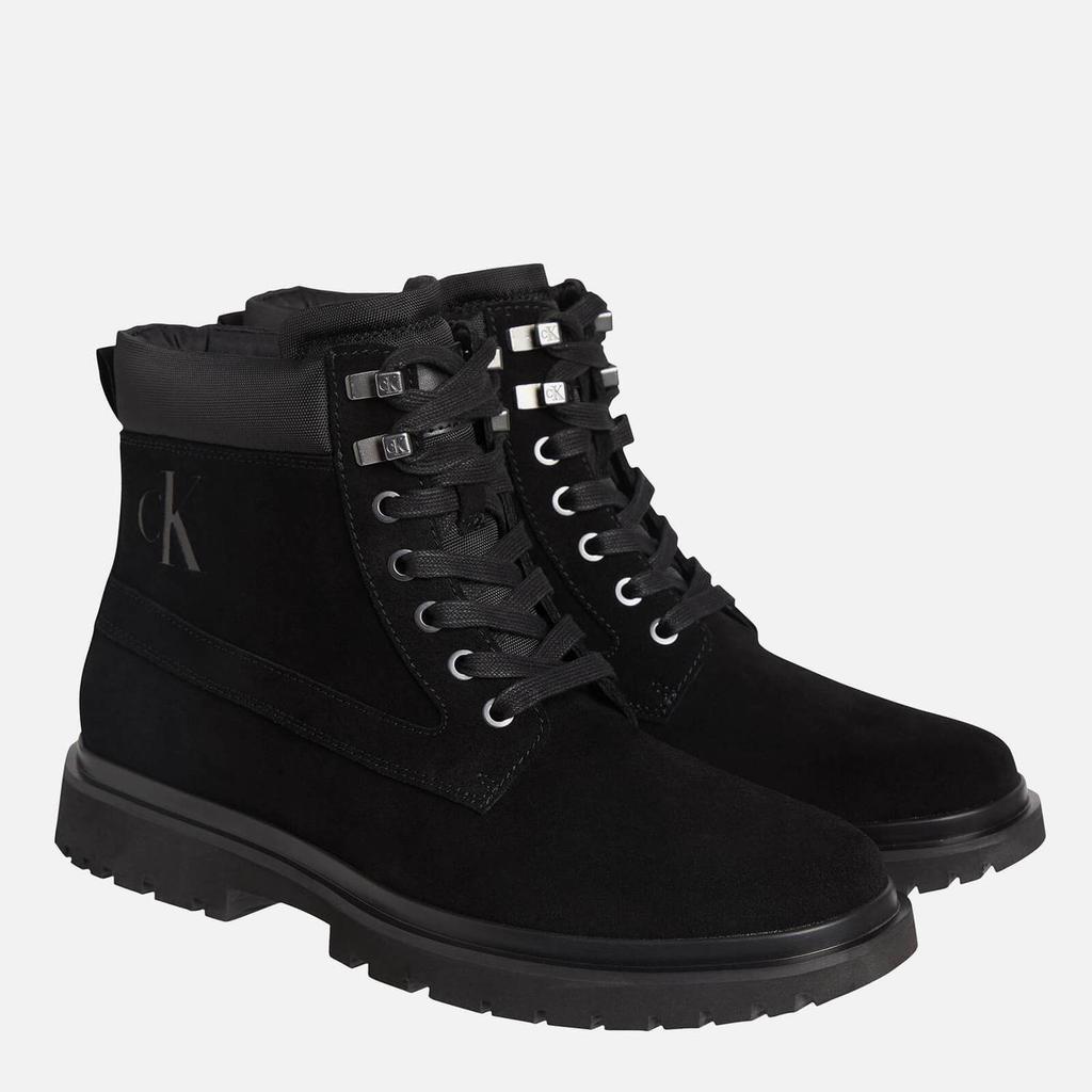 商品Calvin Klein|Calvin Klein Jeans Men's Lug Mid Lace Up Boots - Black,价格¥1350,第4张图片详细描述